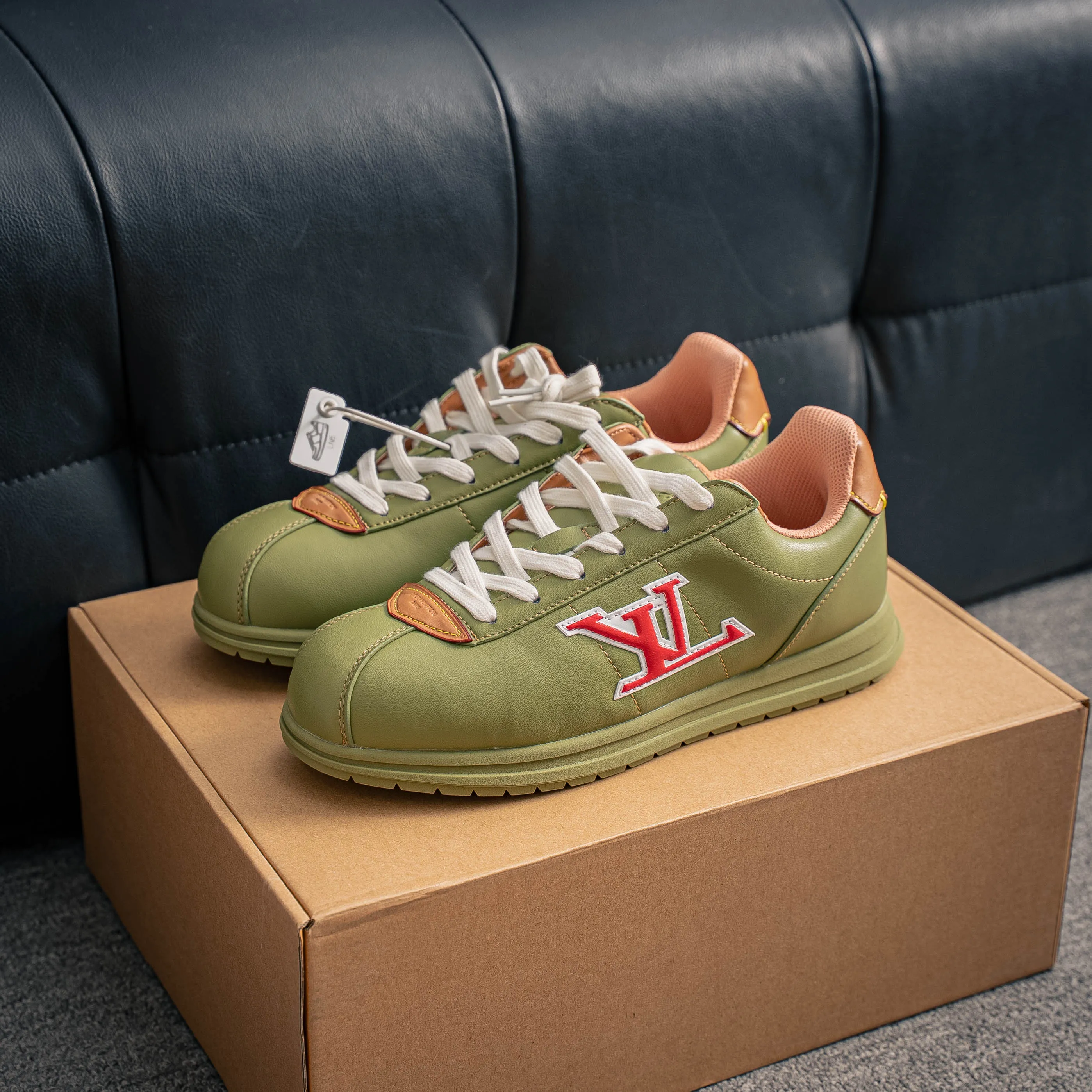 # LOUIS VUITTON x Nigo lv Buttersoft Cowhide Leather FW 25 Lace-Up Low-Top Shoes Same Style